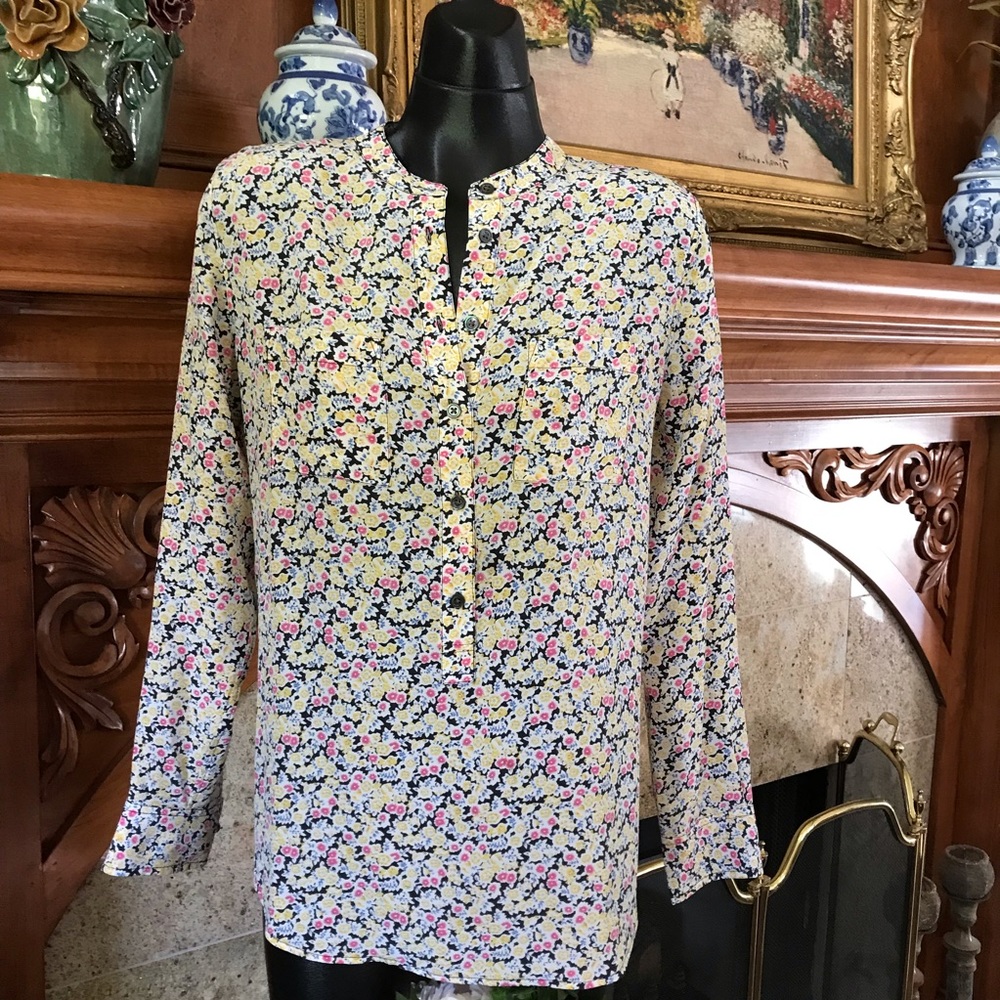 Equipment Silk Floral Top